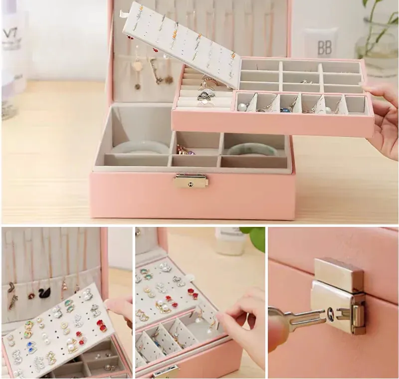 Porta-Joias de Veludo com Divisórias Internas