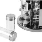 Porta Temperos e Condimentos Giratório em Inox