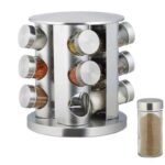 Porta Temperos e Condimentos Giratório em Inox