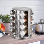 Porta Temperos e Condimentos Giratório em Inox