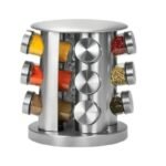 Porta Temperos e Condimentos Giratório em Inox