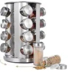 Porta Temperos e Condimentos Giratório em Inox