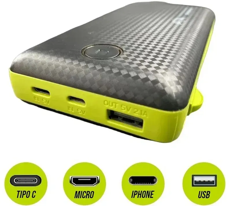 Power Bank 20.000mah Portátil para Celular Universal