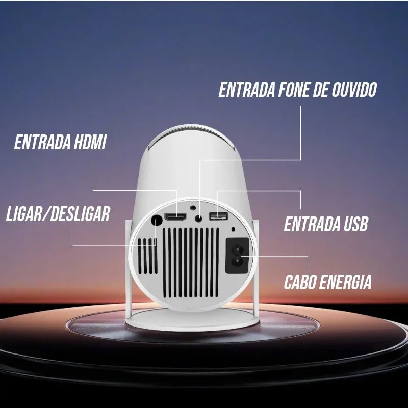 Projetor Portátil Magcubic Pro 4K com Wi-Fi e Android