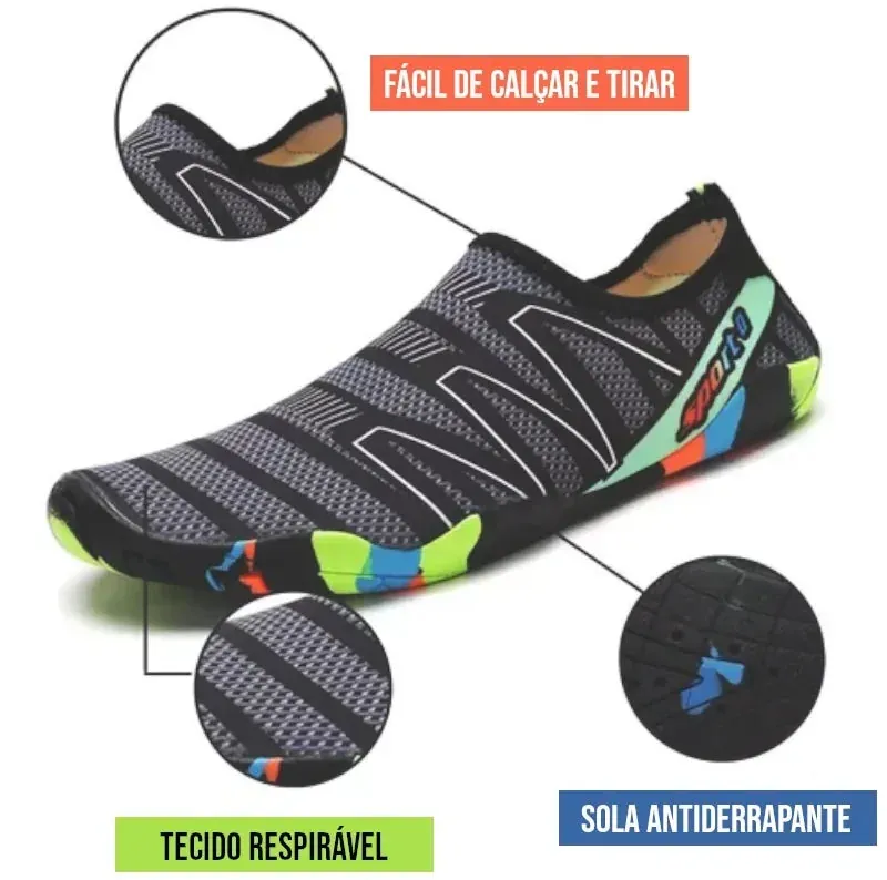 Sapatilha Aquática Neoprene para Trilha e Praia
