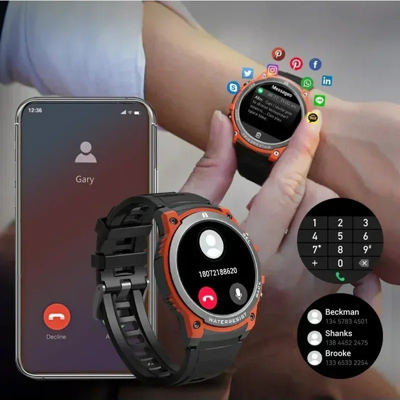 Smartwatch Redondo Resistente com Bateria Longa