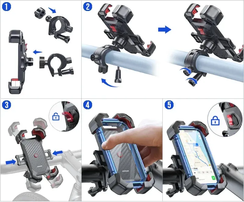 Suporte de Celular para Moto com Rotação 360 Graus