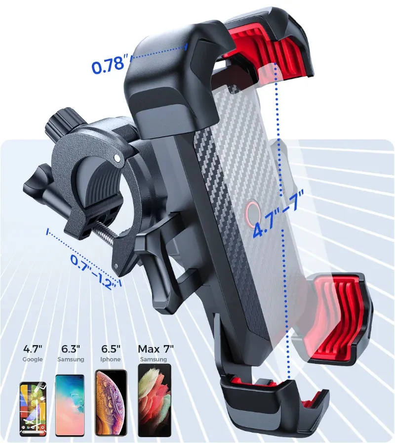 Suporte de Celular para Moto com Rotação 360 Graus