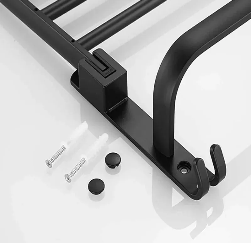 Suporte de Toalhas de Parede em Alumínio Retrátil