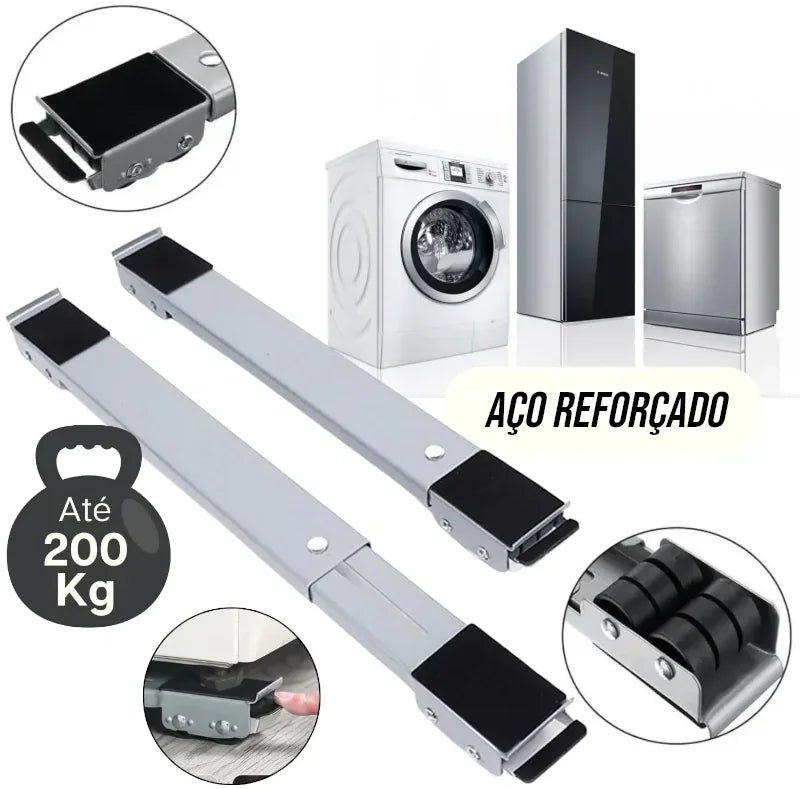 Suporte para Maquina de Lavar e Geladeira com Rodinhas