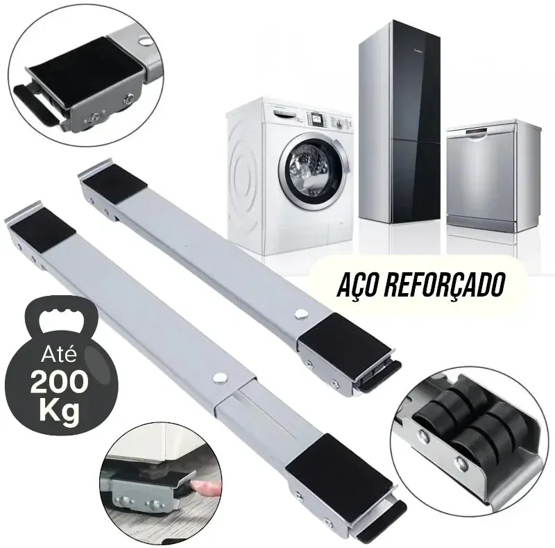 Suporte para Maquina de Lavar e Geladeira com Rodinhas