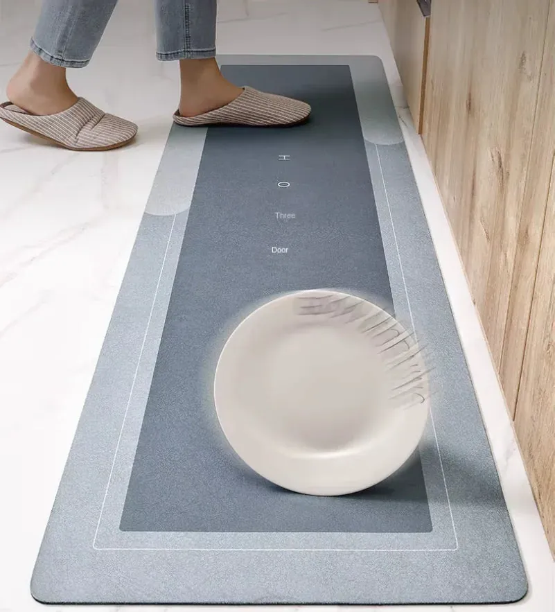 Tapete para Cozinha Antiderrapante Absorvente Emborrachado