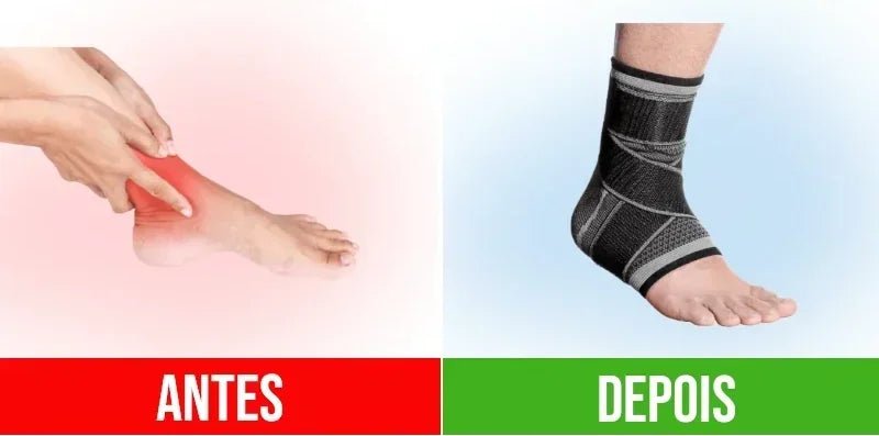 Tornozeleira com Compressão Esportiva Ajustável com 2 Unidades