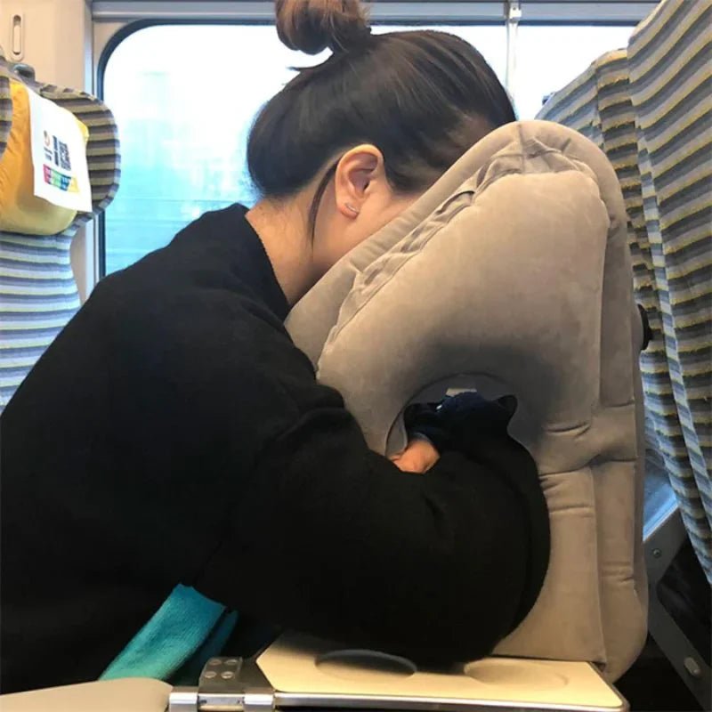 Travesseiro Inflável Ergonômico para Viagem