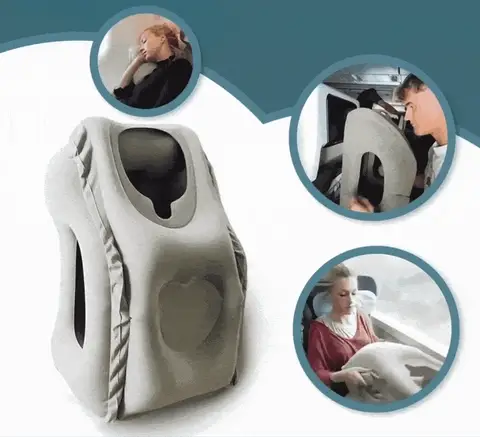 Travesseiro Inflável Ergonômico para Viagem