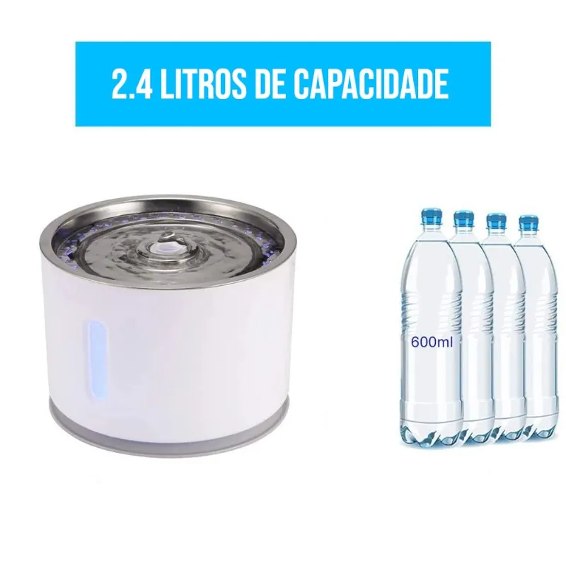 Bebedouro Automático com Filtro para Gatos e Cães