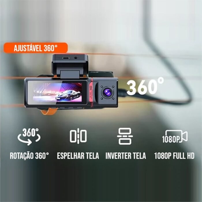 Câmera Veicular Interna Full HD Wi-Fi para Carro