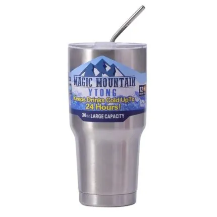Copo Térmico Inox 900ml com Tampa e Canudo