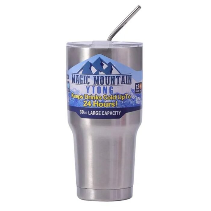 Copo Térmico Inox 900ml com Tampa e Canudo