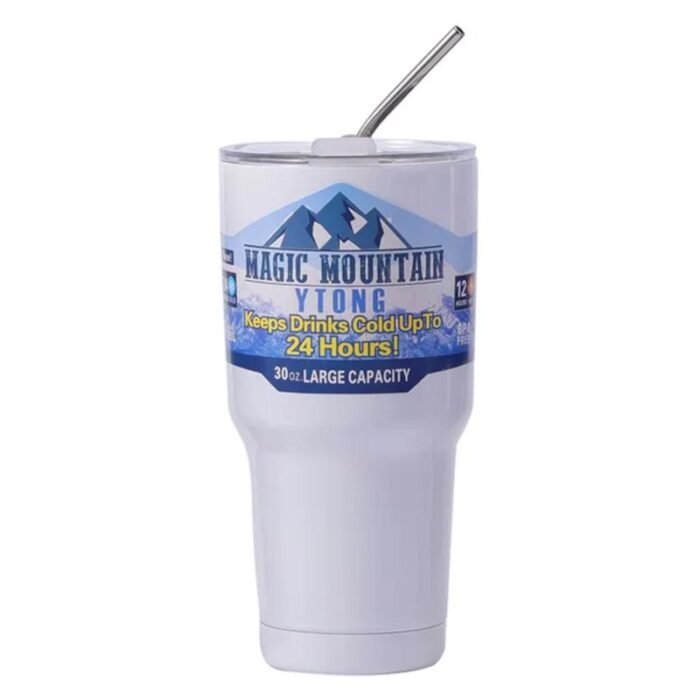 Copo Térmico Inox 900ml com Tampa e Canudo
