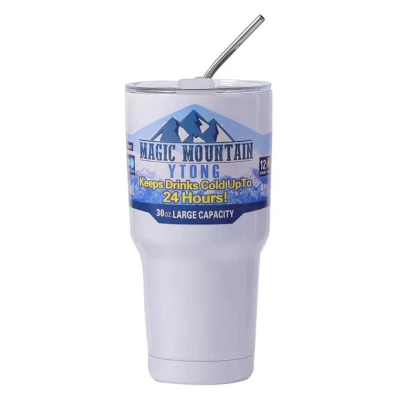 Copo Térmico Inox 900ml com Tampa e Canudo