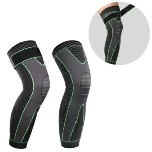 Joelheira com Compressão longa Esportiva Ajustável com 2 Unidades