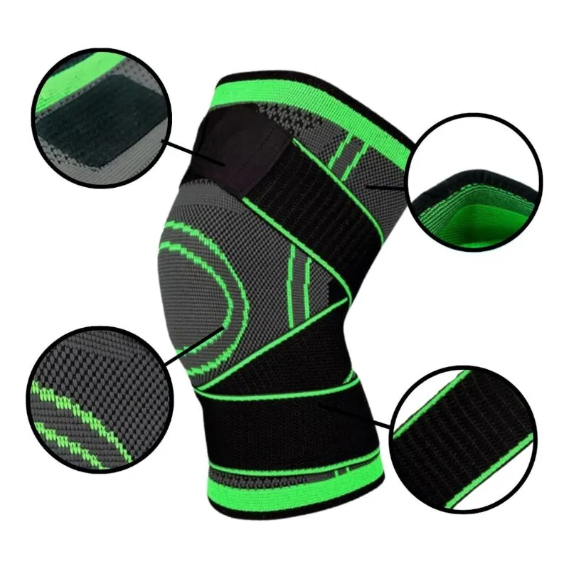 Joelheira com Compressão Esportiva Ajustável com 2 Unidades
