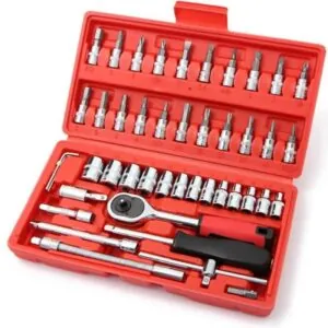 Kit de Ferramentas 46 Peças com Maleta Reforçada