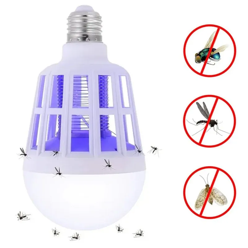Lâmpada UV LED 2 em 1 com Repelente de Mosquitos