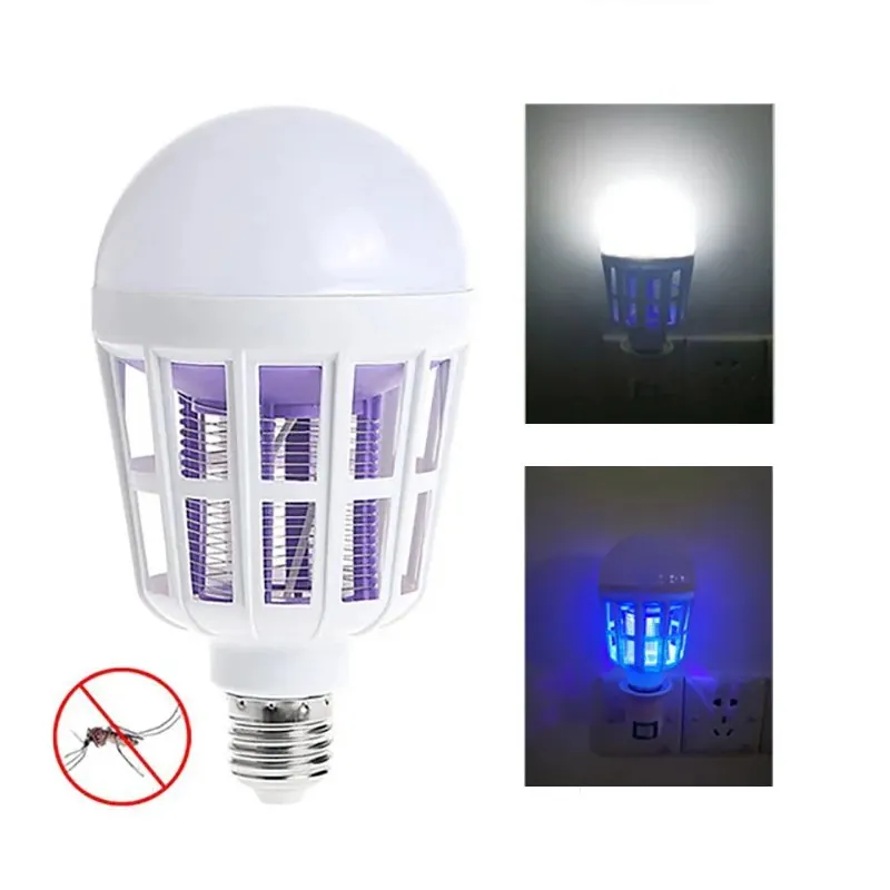 Lâmpada UV LED 2 em 1 com Repelente de Mosquitos