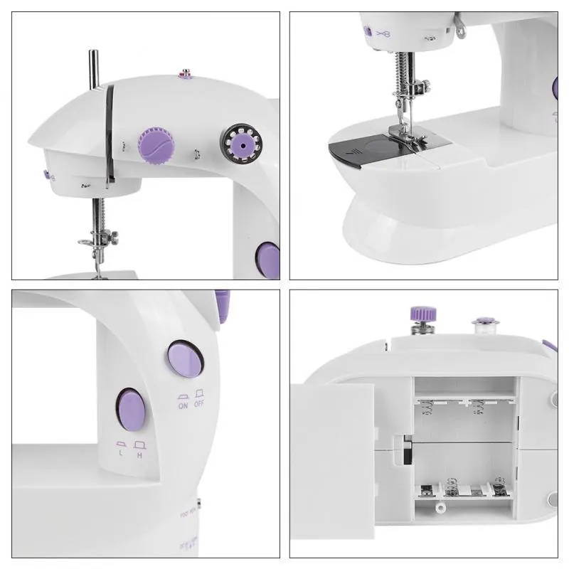 Mini Máquina Costura Elétrica Portátil com Mesa