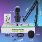 Microfone Condensador Profissional com Suporte