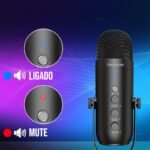 Microfone Condensador Profissional com Suporte