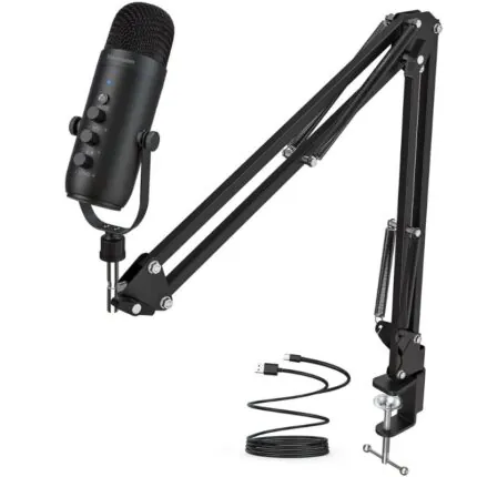 Microfone Condensador Profissional com Suporte
