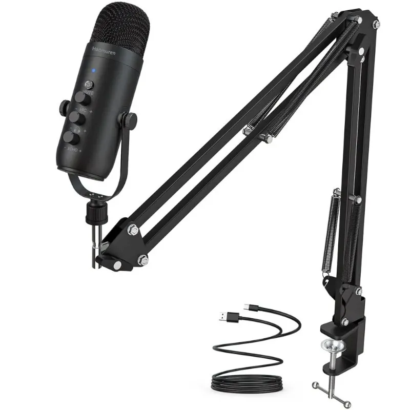 Microfone Condensador Profissional com Suporte