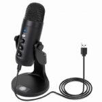 Microfone Condensador Profissional com Suporte
