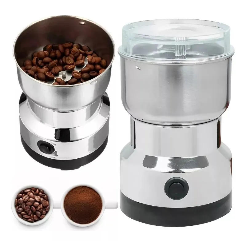 Moedor de Café Elétrico Inox para Grãos Portátil