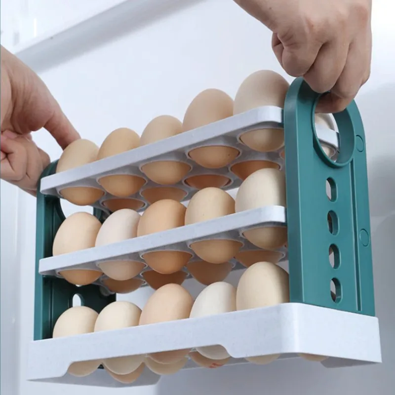 Organizador Retrátil de Ovos para Geladeira 30 Unidades