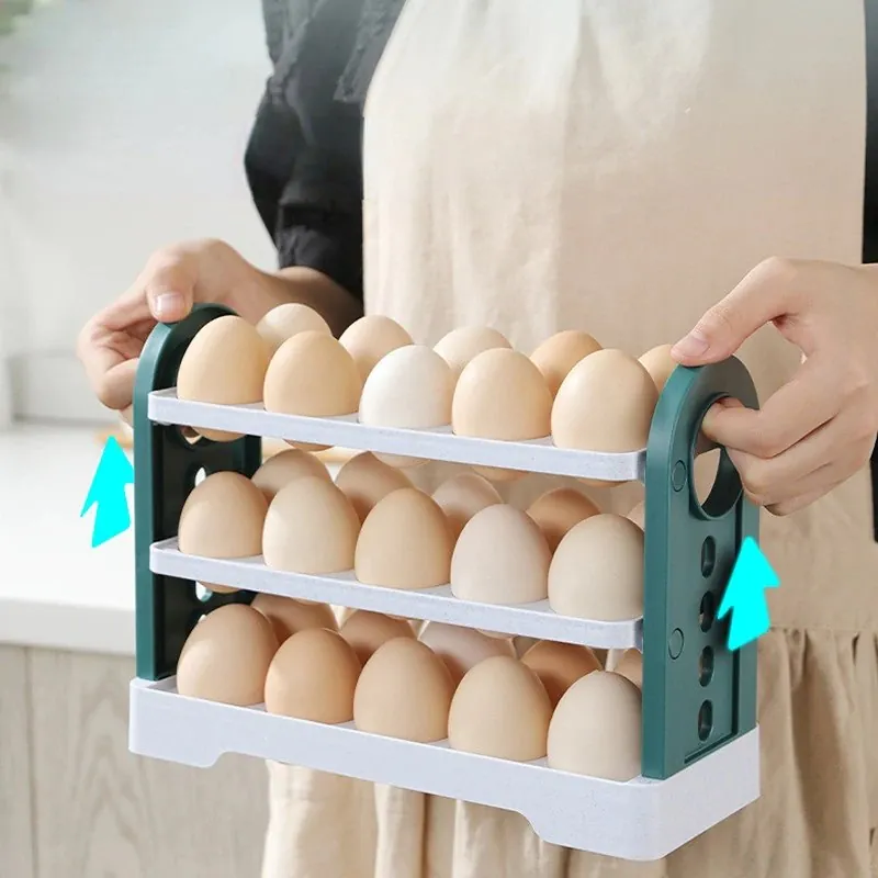 Organizador Retrátil de Ovos para Geladeira 30 Unidades