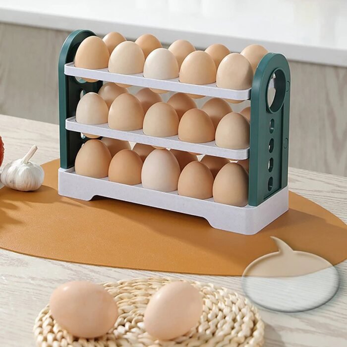 Organizador Retrátil de Ovos para Geladeira 30 Unidades