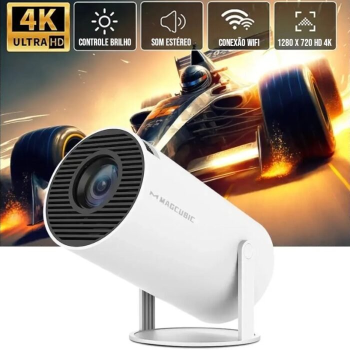 Projetor Portátil Magcubic Pro 4K com Wi-Fi e Android