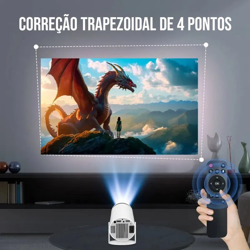 Projetor Portátil Magcubic Pro 4K com Wi-Fi e Android