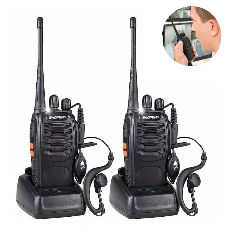 Kit Rádio Comunicador Profissional Baofeng com 2 Unidades
