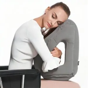 Travesseiro Inflável Ergonômico para Viagem