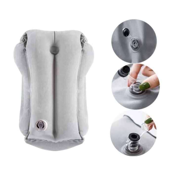 Travesseiro Inflável Ergonômico para Viagem