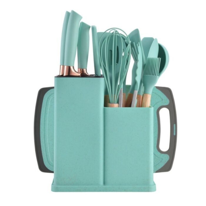 Kit Utensílios para Cozinha em Silicone com 19 Peças Completo