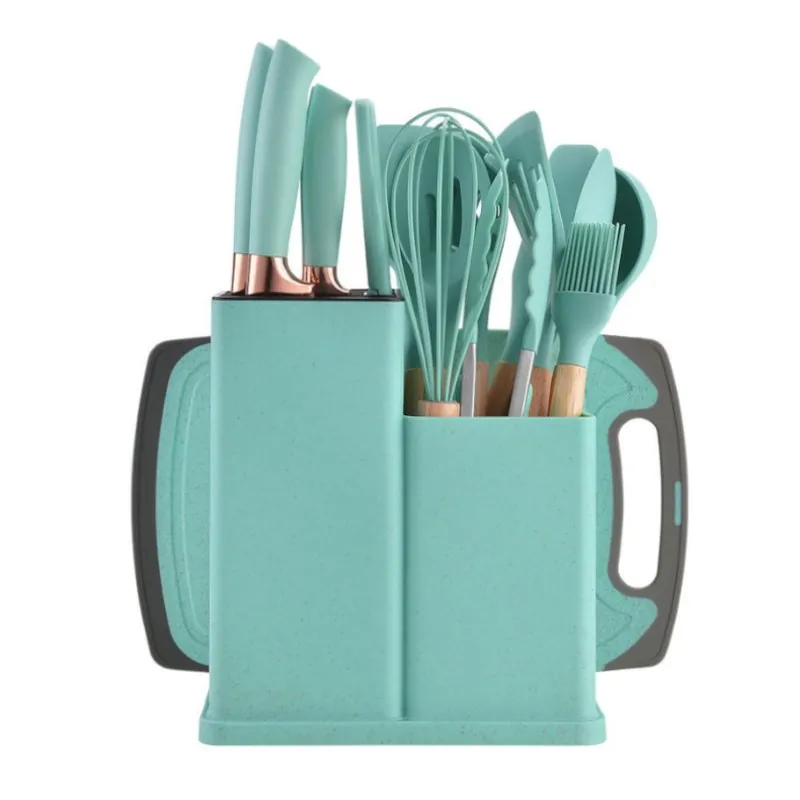 Kit Utensílios para Cozinha em Silicone com 19 Peças Completo