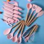 Kit Utensílios para Cozinha em Silicone com 19 Peças Completo
