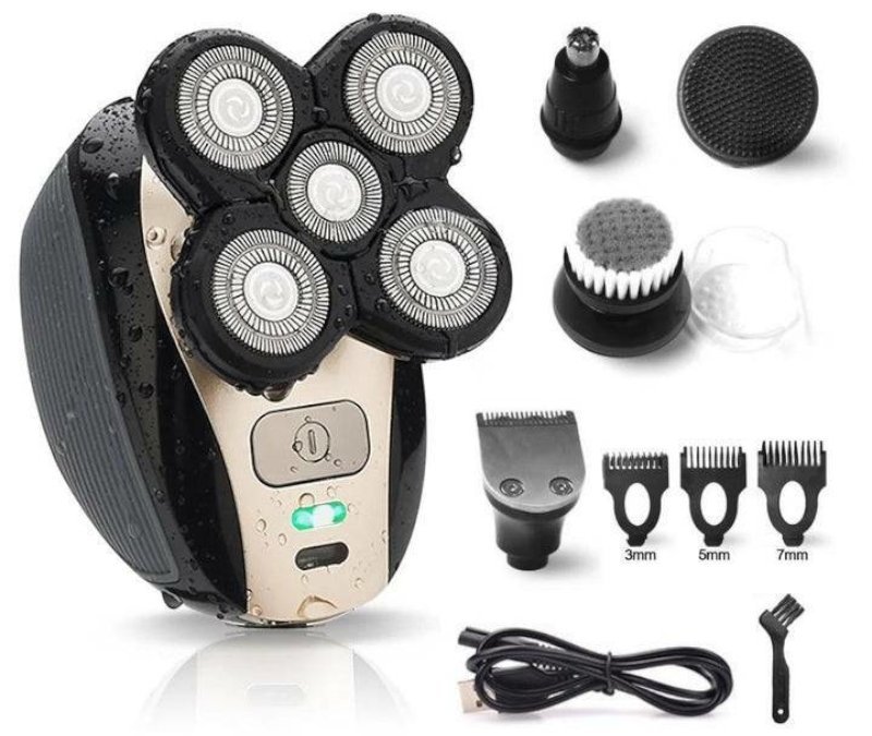 Barbeador Elétrico Recarregável 5 em 1 Portátil