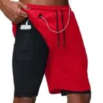 Bermuda Masculina 2 em 1 com Compressão e Bolsos